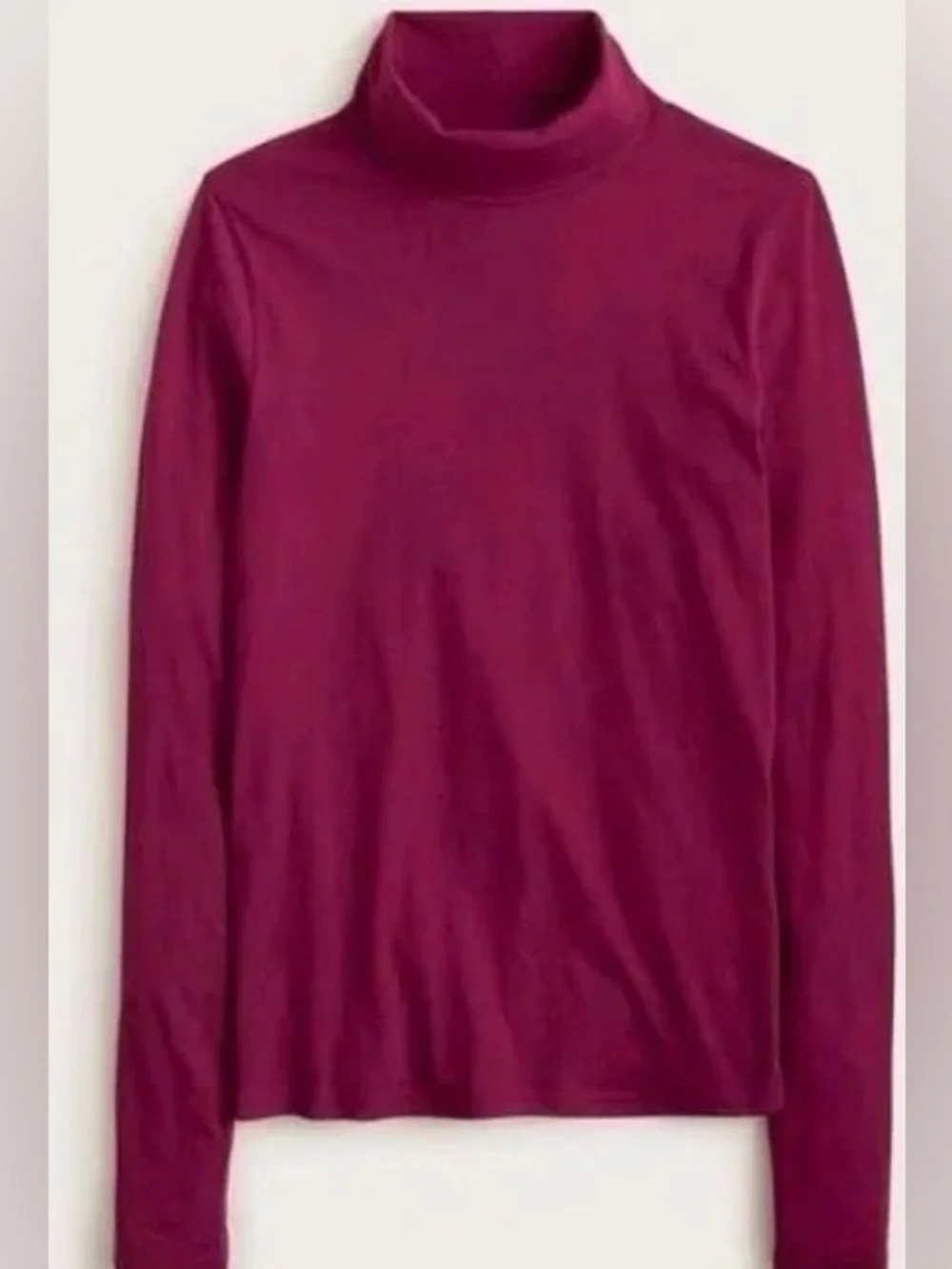 J.Crew.Women’s Feather jersey turtleneck.100% cotton. Burgundy XXS.NWT.